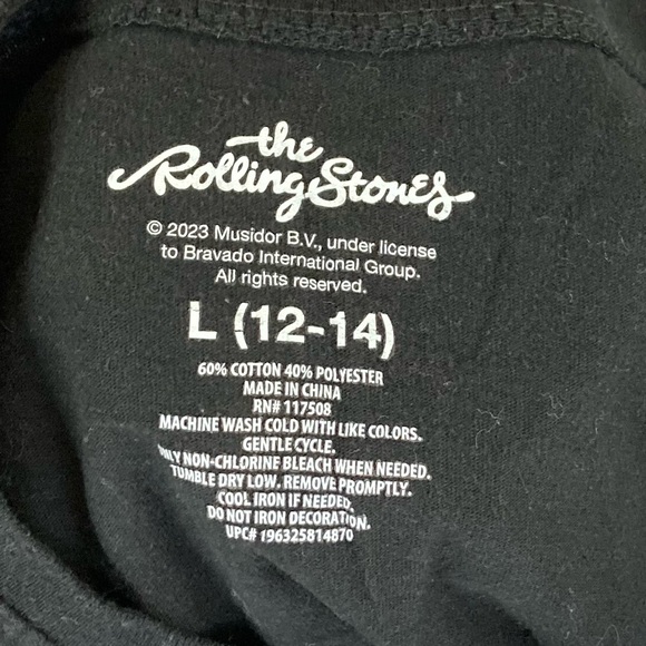 Rolling Stones North America Tour Tee Shirt Graphic Short Sleeve Sz Large(12-14) - Picture 3 of 7
